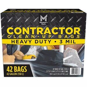 Member's Mark Commercial Contractor 42-Gallon Clean-Up Bags, 42 ct.